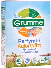 Bild på Grumme Parfymfri Kulörtvätt Pulver 1120 g