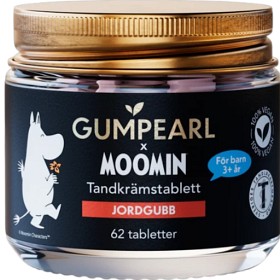 Bild på Gumpearl x Moomin Tandkrämstablett Barn Jordgubb (3+ år) 62 st
