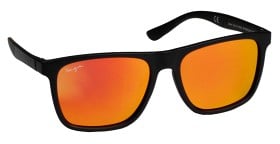 Bild på Haga Eyewear Atlanta Polarized Matt Black, Red Mirror Lens