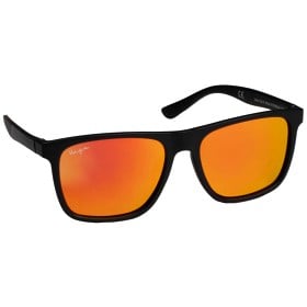 Bild på Haga Eyewear Atlanta Polarized Matt Black, Red Mirror Lens