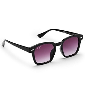 Bild på Haga Eyewear Kyoto Shiny Black - Purple Gradient lens