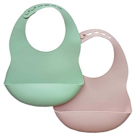Bild på Summerville Haklapp silikon 2-pack Grön-Mauve