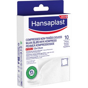 Bild på Hansaplast Soft Steril Kompress 7,5 cm x 7,5 cm (10 st)