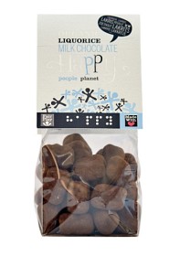 Bild på Happy People Planet Lakritstwist Mjölkchoklad 120 g