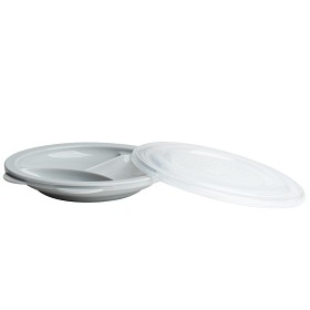 Bild på Herobility Baby Plate 3-delad tallrik Mist Gray