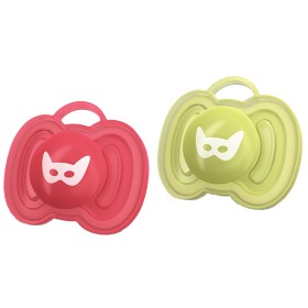 Bild på Herobility - Heropacifier 0-6 mån (2-pack) (Korall/Gul)