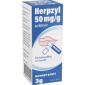 Bild på Herpzyl Aciklovir, kutant stift 50 mg/g 3 gr