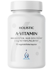Bild på Holistic A-vitamin 3 mg retinylpalmitat 90 vegetabiliska kapslar