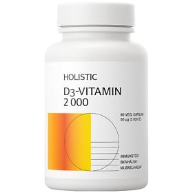 Bild på Holistic D3-vitamin 2000 IE 90 vegetabiliska kapslar