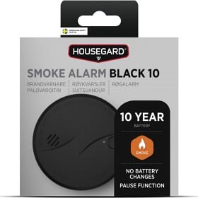 Bild på Housegard Black 10 brandvarnare med inbyggt 10-årsbatteri