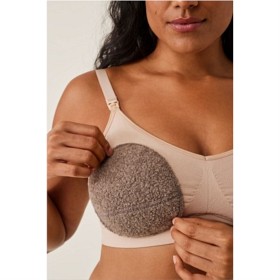 Bild på Imse Breast Warmers Wool Pile Brown Melange 1 par