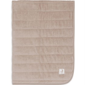 Jollein Babydeken Velvet Rib Milky Coffee 75 X 100 Cm - Katoen Oeko-Tex 2.0 TOG Zacht Voor Wieg