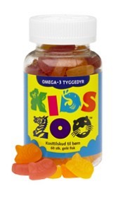 Bild på KidsZoo Omega-3 60 tuggtabletter fiskar