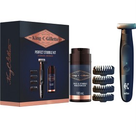 Bild på King C. Gillette Perfect Stubble Kit med skäggtrimmer & fuktkräm