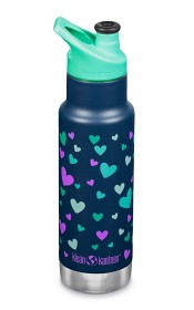 Bild på Klean Kanteen Insulated Kid Classic Narrow (w/ Sport Cap) Navy Hearts 355 ml