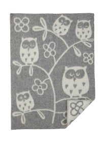 Bild på Klippan Yllefabrik Ullfilt Tree Owl (Ljusgrå)