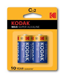 Bild på Kodak batterier Max Alkaline C, 2 st