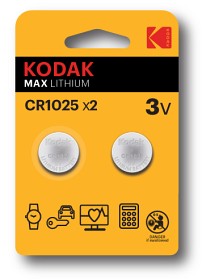 Bild på Kodak batterier Max Lithium CR1025, 2 st