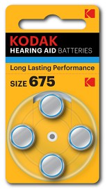 Bild på Kodak hörapparatsbatterier 675, 4 st