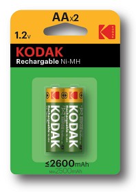 Bild på Kodak laddningsbara batterier AA, 2 st