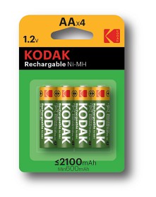 Bild på Kodak laddningsbara batterier AA, 4 st