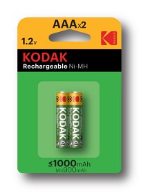 Bild på Kodak laddningsbara batterier AAA, 2 st