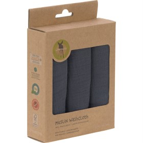 Bild på Lässig Muslin Tvättlapp 3 pack Marinblå
