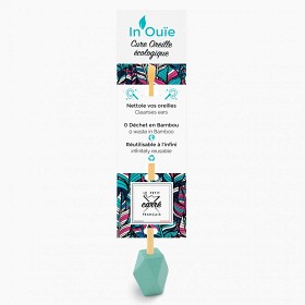 Bild på Le Petit Carré Français Örontops bambu Turquoise