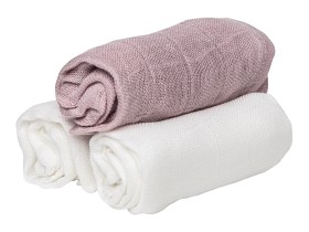 Bild på Les Enfants Snuttefilt 3-pack (Rosa/Vit)