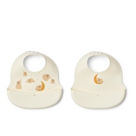 Bild på Liewood Ember Haklapp 2-pack Elephant (Creme de la creme)