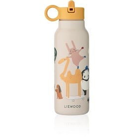 Bild på Liewood Falk Vattenflaska 350 ml Around the world (Sandy)