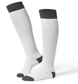 Bild på Life Wear Stödstrumpa Klass 1 Bambu White Stripes
