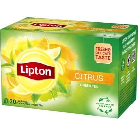 Bild på Lipton Green Tea Bright Citrus 20 tepåsar