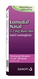 Bild på Lomudal Nasal, nässpray, lösning 5,2 mg/dos sanofi-aventis AB 100 dos(er)