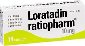 Bild på Loratadin ratiopharm, tablett 10 mg 14 st
