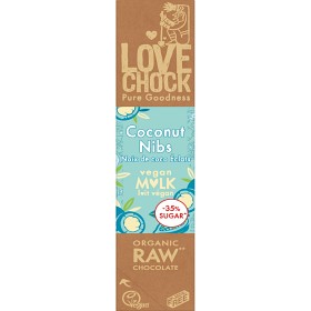 Bild på Lovechock Choklad Ljus Kokos & Nibs 40 g