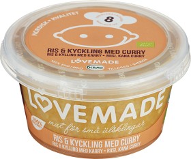Bild på Lovemade Ris & Kyckling med Curry 8M 180 g