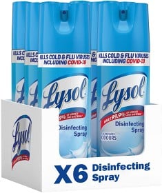 Bild på Lysol Desinfektionsspray för ytor Fresh Linen 400 ml 6-pack