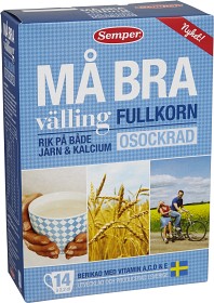 Bild på Semper Må Bra Fullkorn Osockrad Välling 14 port