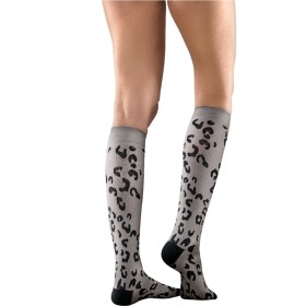 Bild på Mabs Cotton Knee Grey Leopard Small