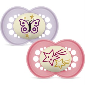 Bild på MAM Original Night 16-36 m Silk Pink 2-pack