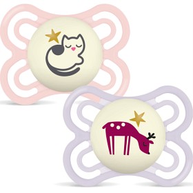 Bild på MAM Perfect Night  Silk 0-6 m 2-pack Box V Pink