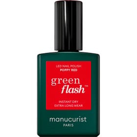 Bild på Manucurist Green Flash Led Nail Polish, Poppy Red 15 ml