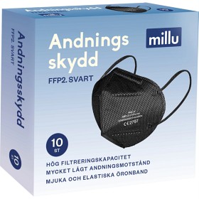 Bild på Millu Andningsskydd FFP2 Svart 10 st