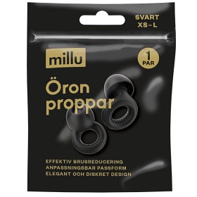 Bild på Millu Öronproppar Diskret Svart 1 par