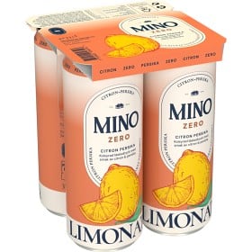Bild på Mino Limonata Zero Citron Persika 4 x 33 cl
