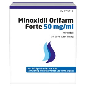 Bild på Minoxidil Orifarm Forte, kutan lösning 50 mg/ml 3 x 60 ml