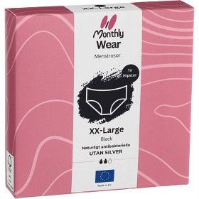 Bild på Monthly Wear Hipster Black menstrosa XXL 1 par