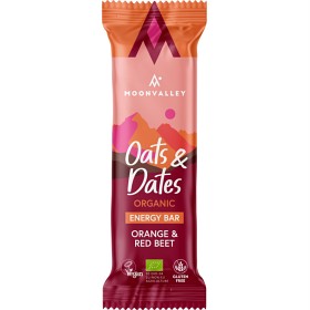 Bild på Moonvalley Vegan Energy Bar Oats & Dates - Orange & Red Beets 50 g