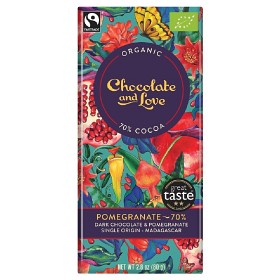 Bild på Chocolate and Love Dark Chocolate Pomegranate 80 g
